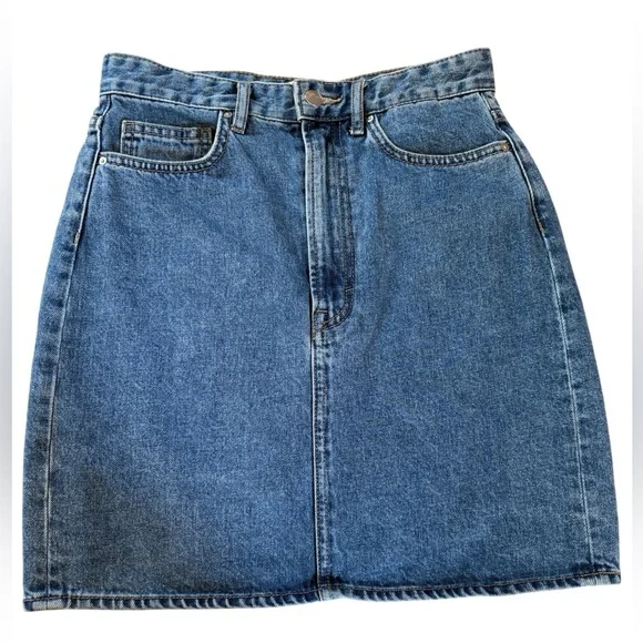 H & M Classic Blue Denim Skirt Size M - Picture 2 of 4